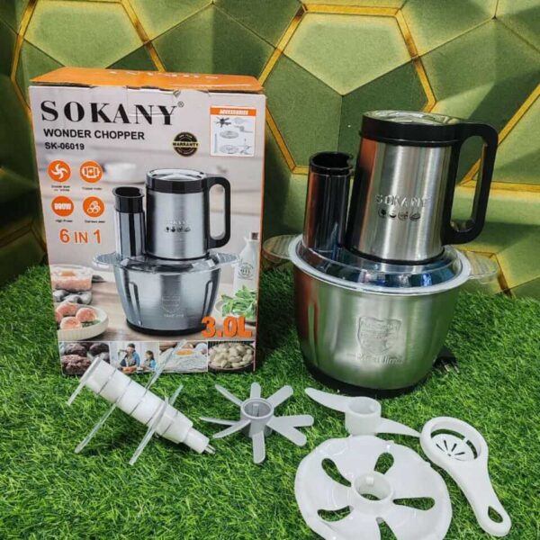 The Sokany Wonder Chopper SK-06019 is a 6-in-1