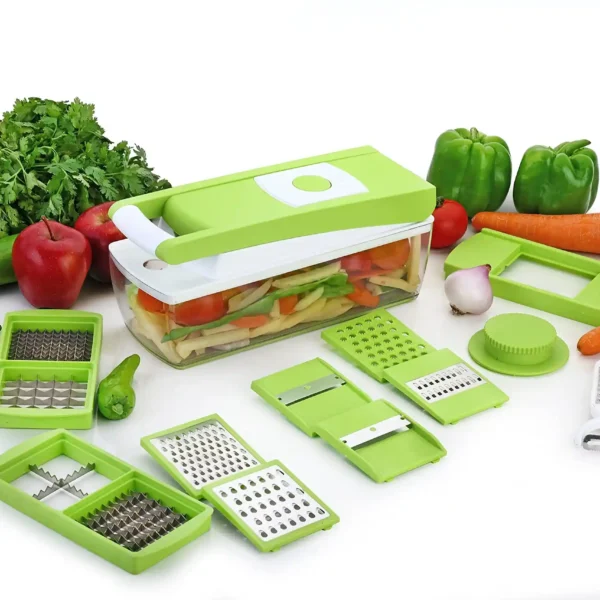 14-in-1 Smart Vegetable & Fruit Chopper – Chop, Slice & Store in Seconds