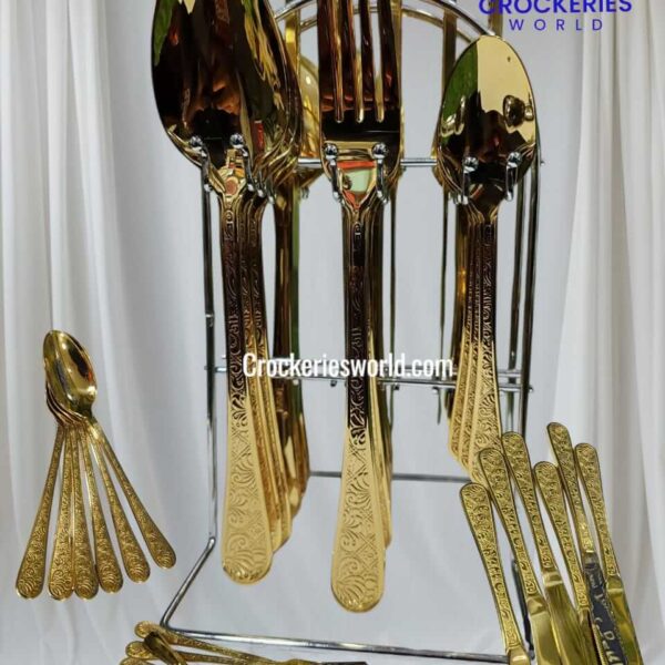 AYD Premium 24-Piece Stainless Steel Tableware Set, c-0095