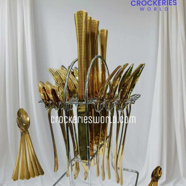 AYD Premium 24-Piece Stainless Steel Tableware Set, c-0089
