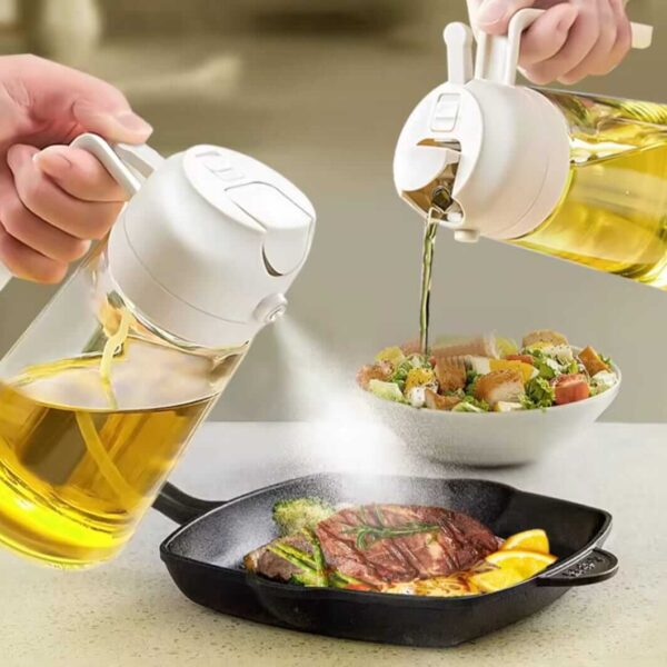 2 in 1 Oil Dispenser And Sprayer Bottle