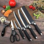 Zepter Premium 6 Pcs Kitchen Knife Set with Peeler & Scissor – Black Edition